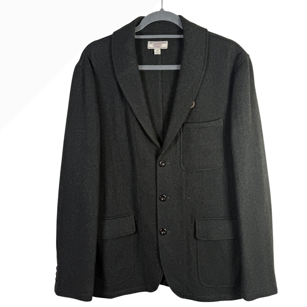 Vintage Wallace & Barnes Moon Merino Wool Brown Chore Blazer Size 42R